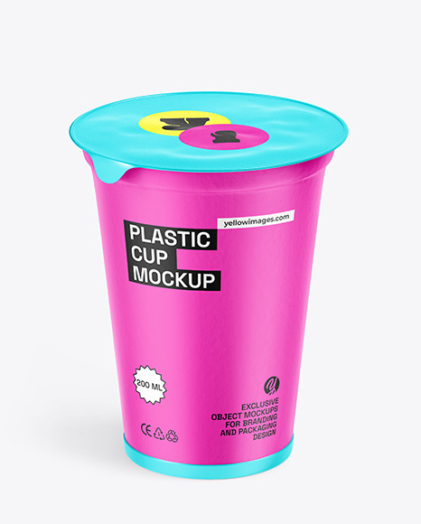 200g Sour Cream Cup Mockup