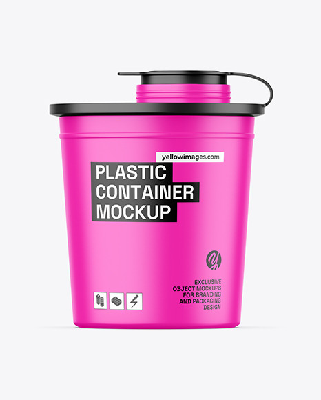 Matte Medical Waste Container Mockup