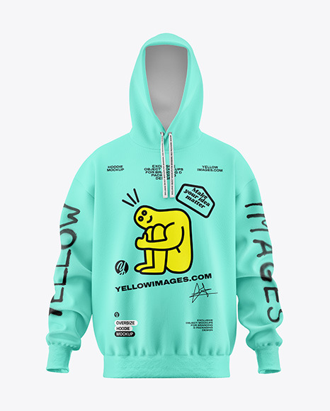 Oversize Hoodie Mockup - Front View