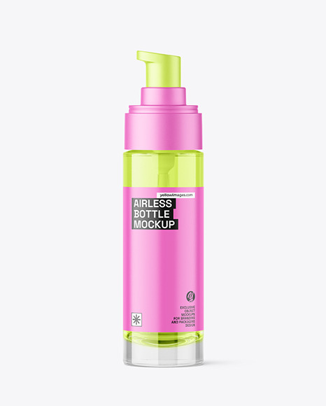 Clear Airless Bottle Mockup