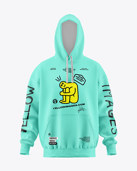 Oversize Hoodie Mockup - Front View