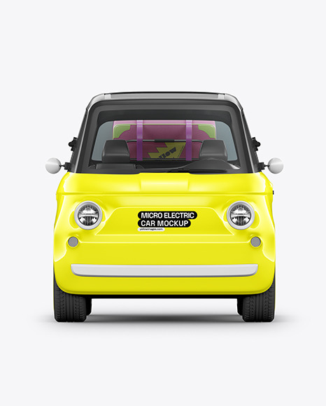 Micro Electric Car Mockup - Front View