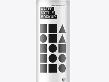 Frosted Water Bottle Mockup