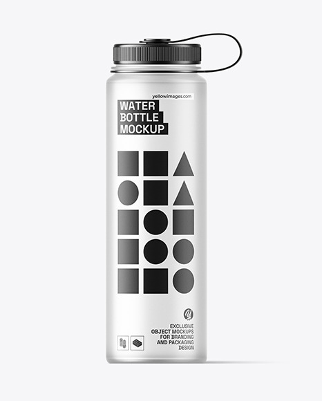 Frosted Water Bottle Mockup