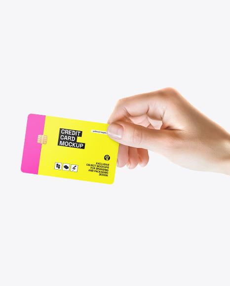 Credit Card in Hand Mockup