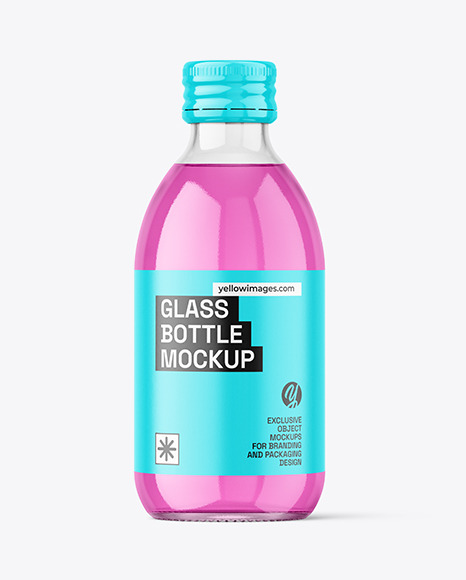250ml Clear Glass Bottle Mockup